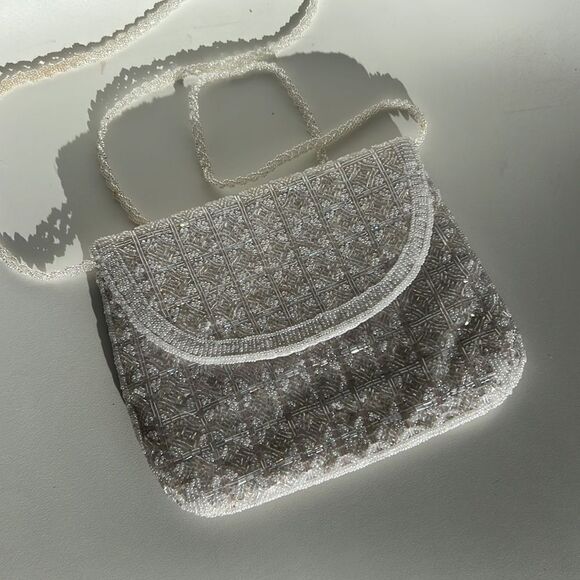 Hang beaded crossbody purse, true vintage 90s era - Picture 1 of 9